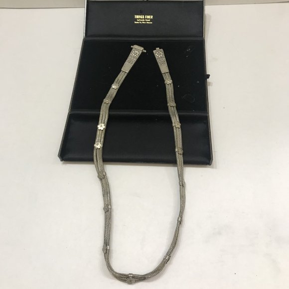 Finer Things La Fonda Hotel Santa Fe Jewelry - Silver Detailed Necklace